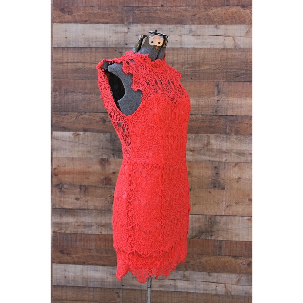 SOLD HPFree People Orange Lace Dress Small NEW - Picture 6 of 7